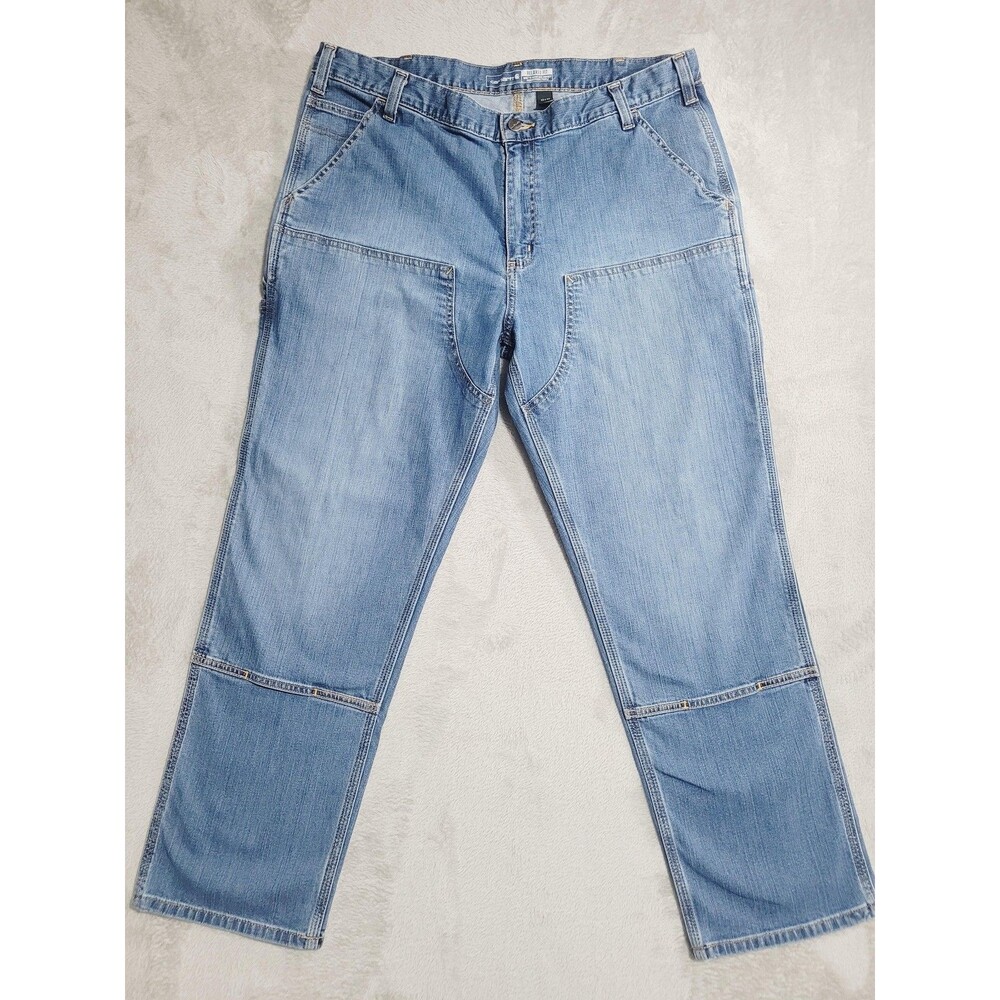 Carhartt Rugged Flex Utility Jeans Mens 40x30 Blue Relaxed Straight Double Knee